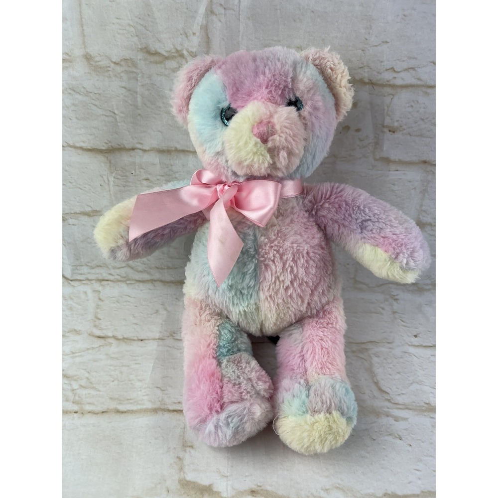 Pastel Rainbow Candi 12" Teddy Bear The Bearington Collection Pink Green Blue